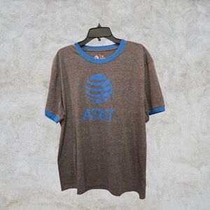 AT&T Gray and Blue Logo Men's T-Shirt New XL